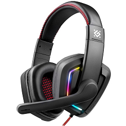 Наушники DEFENDER Quake LED черный