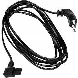 Кабель питания  3.0м Cablexpert PC-184A-VDE-3M CEE 7/16-C7, 2x0.75мм2, 2.5А, VDE, угл.разъемы, черный, пакет