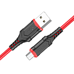 Кабель USB microUSB 1.0м BOROFONE BX67 чёрный