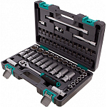 Набор инструментов, 1/2", CrV, пластиковый кейс 60 предметов// Stels 14103