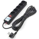 Сетевой удлинитель  5.0м POWER CUBE SPG5-C5, 5 розеток, черный графит, 10А