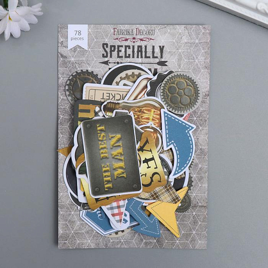 Набор высечек "Specially for him" 78 шт 5490474