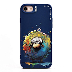 Задняя накладка SC335 для iPhone 7/8/SE 2022  (овечка) (dark blue) (227098)