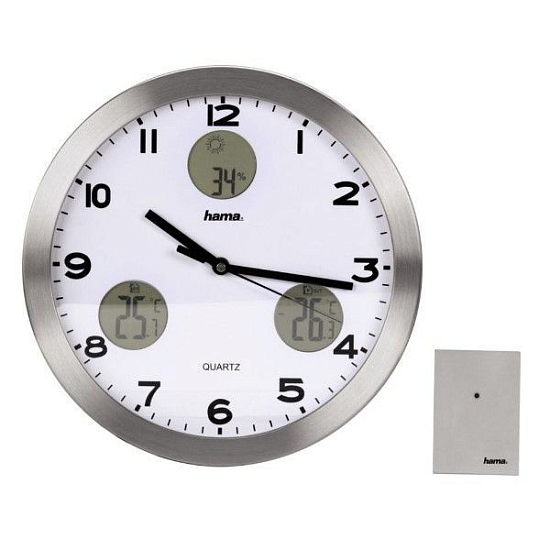 Часы настенные HAMA AG-300 H-113982 серебристый