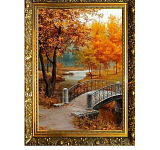 Алмазная мозаика «Краски осени» 29,5×20,5 см, 25 цветов
