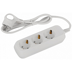 Сетевой удлинитель  1.5м ЭРА Greenline UDL-10-315-ES, белый, 3 розетки, с/з с выкл. ПВС 3x0,75мм2