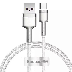 Кабель USB <--> Type-C  1.0м Baseus High current белый, 66W (CAKF000102)