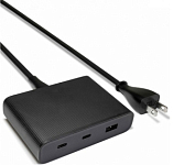 Сетевое ЗУ 2Type-С/1USB 65W/18W XIAOMI ZMI HA932 черный (EU)