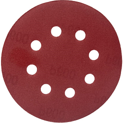 Шлифлист REDVERG для эксцентриковых шлифмашин 8 отверстий
125мм Р600 (5шт)(920541)