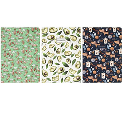 Тетради A5 (147х210мм) 40л НАБОР 3шт. сшивка клетка SoftTouch, 70г/м, PATTERN, BRAUBERG, 403792