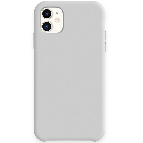 Силиконовый чехол SILICONE CASE для iPhone 11 белый, без логотипа
