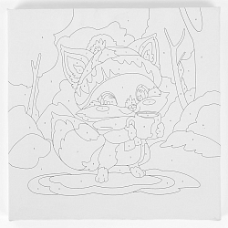 Картина по номерам на холсте «Лисёнок», 20×20 см 10943686