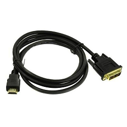 Кабель HDMI <--> DVI  1.8м ExeGate EX-CC-HDMIM-DVIM-1.8, dual link, 2 фильтра, позолоченные контакты