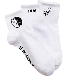 Люблю котиков носки женские (23-25, белый)