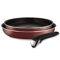 Набор TEFAL INGENIO RED 5, сковороды 24/28 см, съемная ручка