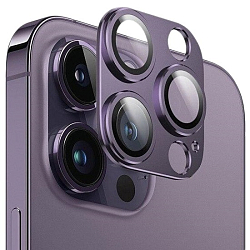 Противоударное стекло для камеры iPhone 15/15 Plus сереневый