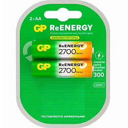 Аккумулятор GP R06 (2700mAh) ReEnergy BL-2 ( 270AAHCRGY-2CRCB2)