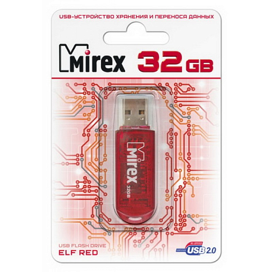 USB 32Gb Mirex Elf Red (ecopack)