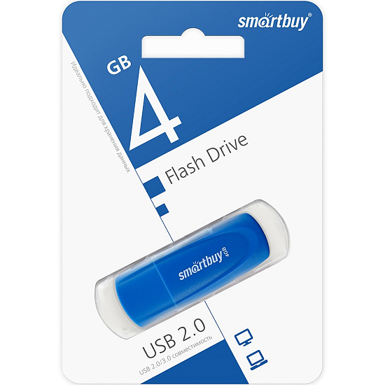 USB  4Gb Smart Buy Scout синий