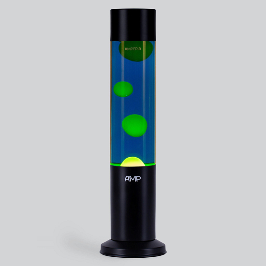 Лава-лампа Amperia Tube Жёлтая/Синяя (39 см) Black