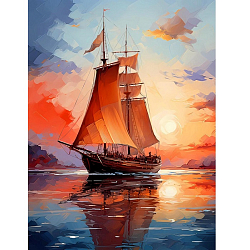 Алмаз мозаика Корабль в бухте 30х40 см, без подр., с полн. заполн.(30цв) (Арт.НД-6373)