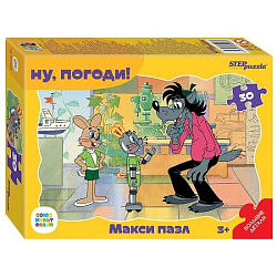 Контурный МАКСИ пазл Step Puzzle 30 эл. "Ну, погоди!" (С/м)
