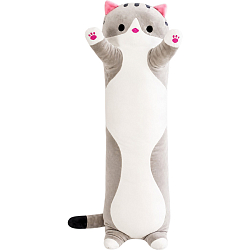 Мягкая игрушка MaxiToys «Кот Батон», цвет серый, 70 см