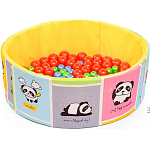 Сухой бассейн "Панды желтые" (100см х 30см)