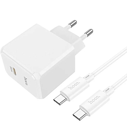 Сетеове ЗУ 1Type-C HOCO CS13A Ocean, белый, Type-C-Type-C, 20Вт