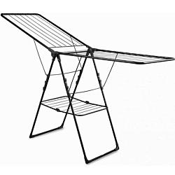 Сушилка НИКА 21 для белья двухуровневая цв. ЧЕРНЫЙ (181х51х93) СБ8П/Ч