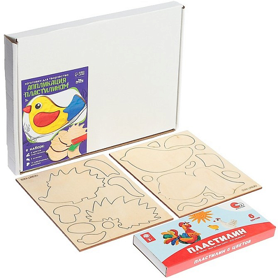 Аппликация пластилином «Зверята»