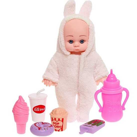 Пупс «Зайка» со звуком и аксессуарами