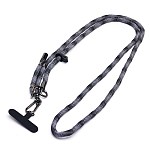 Шнурок текстильный на шею регулируемый (black/white)