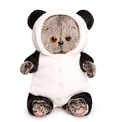 Мягкая игрушка Басик BABY в комбинезоне панда, 20 см (BB-032)
