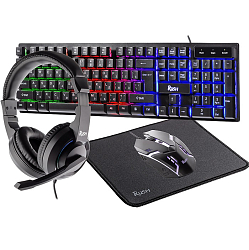 Набор Smartbuy F12 черный (SBC612GK) (клавиатура+мышь+гарнитура+коврик)