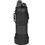 Бутылка для воды, 600 мл, силиконовая, складная, чёрная 9760098