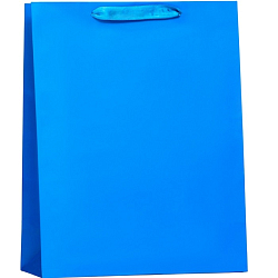 Пакет подарочный ламинированный «Синий», 31×40×14 см