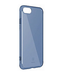 Задняя накладка BASEUS для iPhone 7/8 Plus глянцевая, синяя (Sky Case)