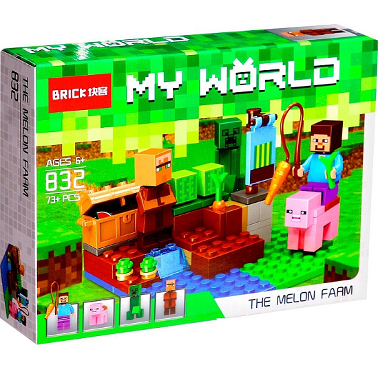 Конструктор блочный «Мой мир», 73 детали