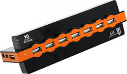 USB-Хаб JET.A JA-UH28 чёрный (с питанием от 220V)