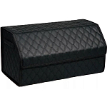 Органайзер автомобильный FOR CARS 3D 70*30*30 черный/черная нить/черный кант, экокожа,. 2-й ромб