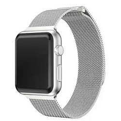 Металлический браслет NONAME на Apple Watch (22mm), серебрянный, миланская петля