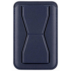 Кошелек для карт Smart Grip MagSafe, кожзам, синий, подставка