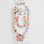 Набор детский "Выбражулька" 2 пред-та: кулон, браслет, сахарная бабочка, цветной   9862522