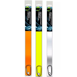 Подвеска светоотражающая желтая с карабином , универсальное крепление