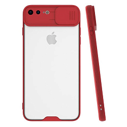 Силиконовый чехол REALM для iPhone 7/8/SE2 (красный) silider со слайд-камерой