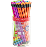 Карандаш чернографитный BRAUBERG "ULTRA COLOR", HB, с ластиком, пластиковый