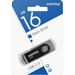 USB 16Gb SMARTBUY Twist чёрный, 3.0