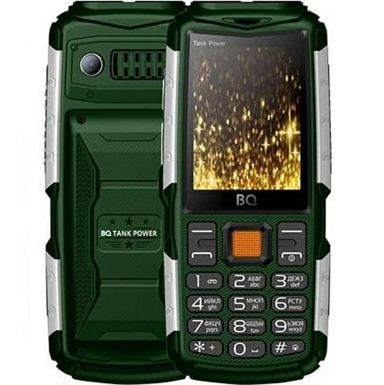 Телефон BQ 2430 Tank Power Green&silver(Уценка)