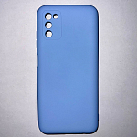 Задняя накладка SILICONE COVER для Samsung A03S голубой